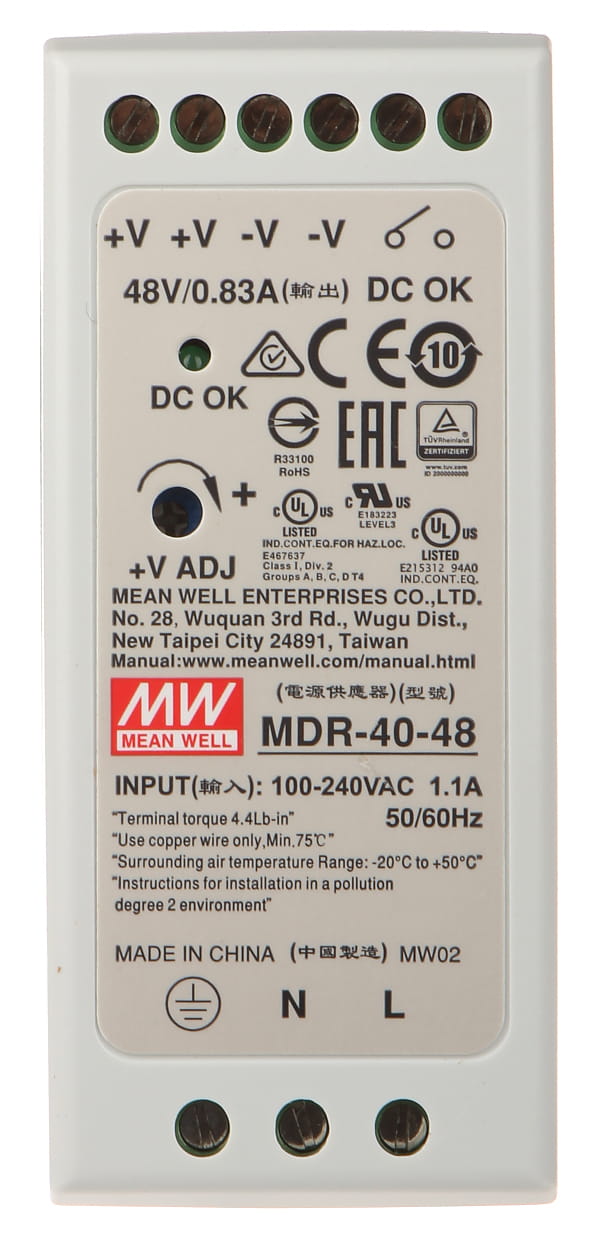 ZASILACZ IMPULSOWY MDR-40-48 MEAN WELL-1332164