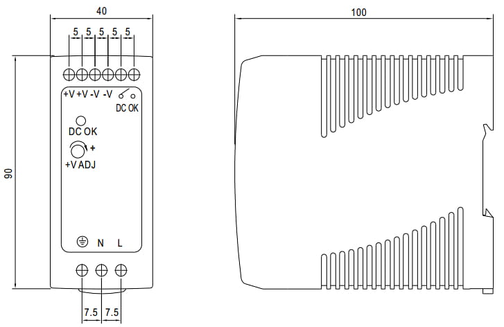 ZASILACZ IMPULSOWY MDR-40-12-1351001