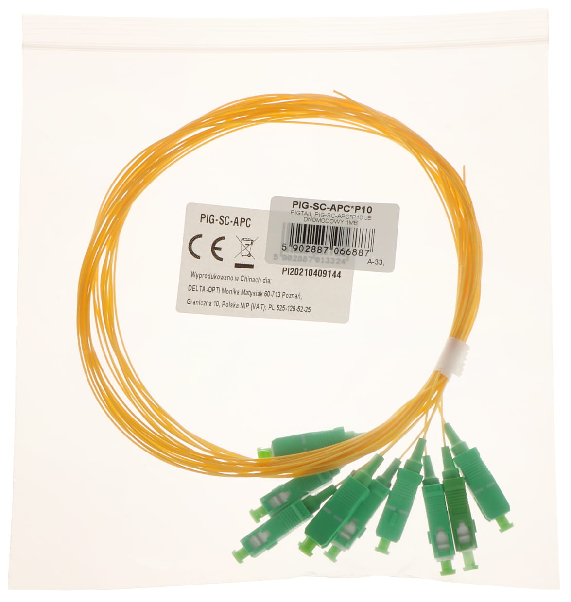 PIGTAIL JEDNOMODOWY - WTYK SC-APC PIG-SC-APC*P10-1326198