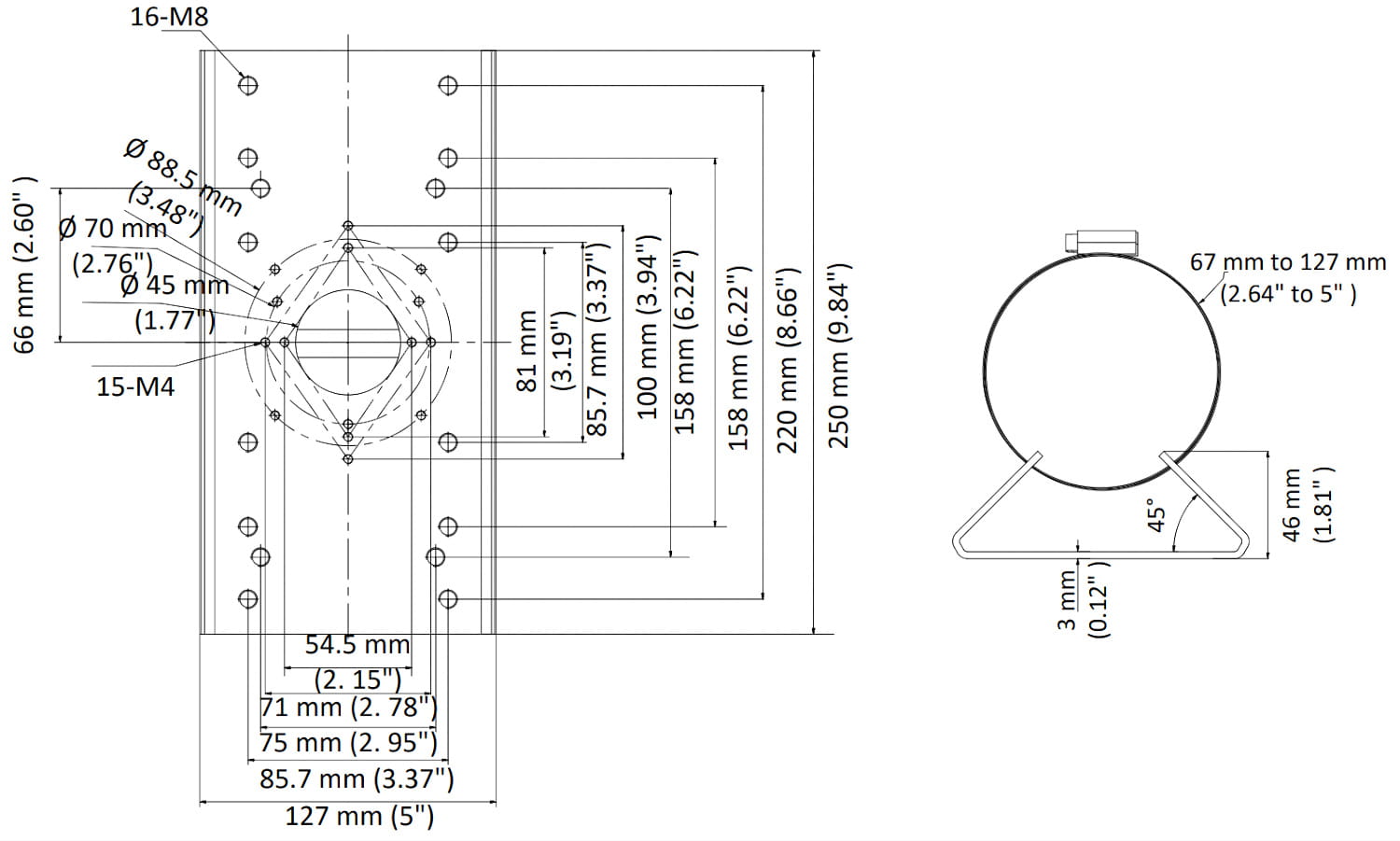 UCHWYT NA SŁUP DS-1275ZJ-SUS Hikvision-1339304