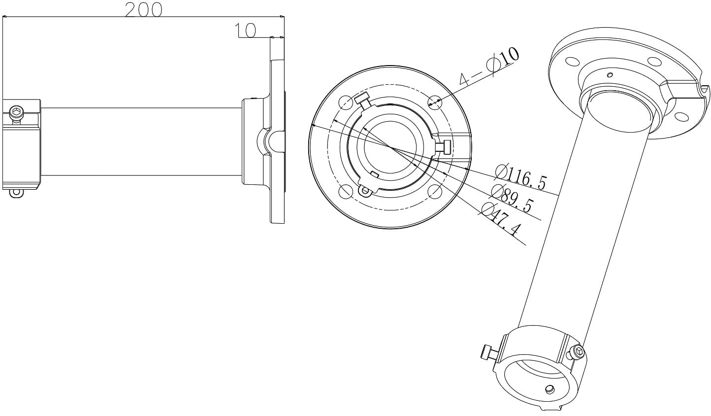 UCHWYT SUFITOWY KAMERY DS-1661ZJ Hikvision-1346209