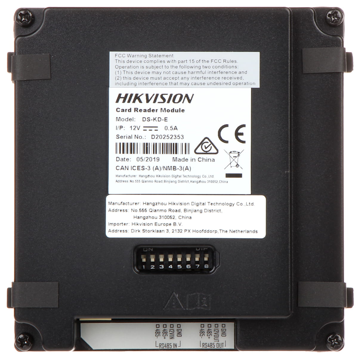 MODUŁ CZYTNIKA ZBLIŻENIOWEGO DS-KD-E Hikvision-1338588