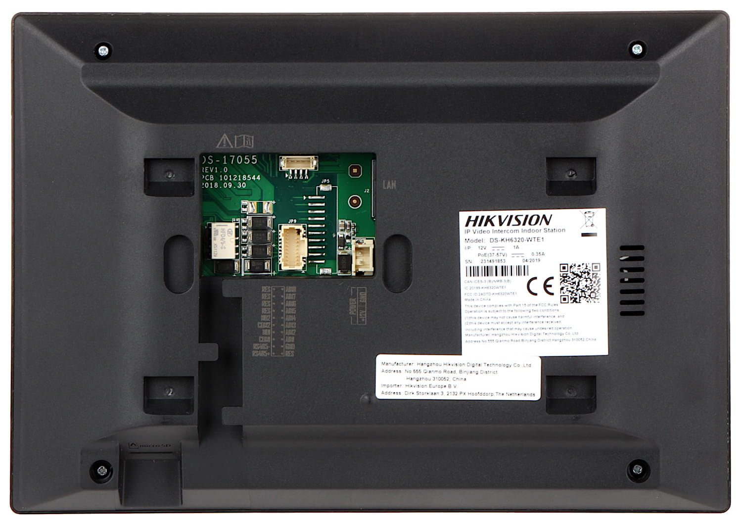 PANEL WEWNĘTRZNY Wi-Fi / IP DS-KH6320-WTE1/EU Hikvision-1338885