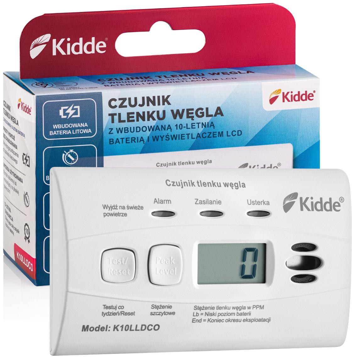 Czujnik czadu z wyświetlaczem Kidde K10LLDCO-1500995