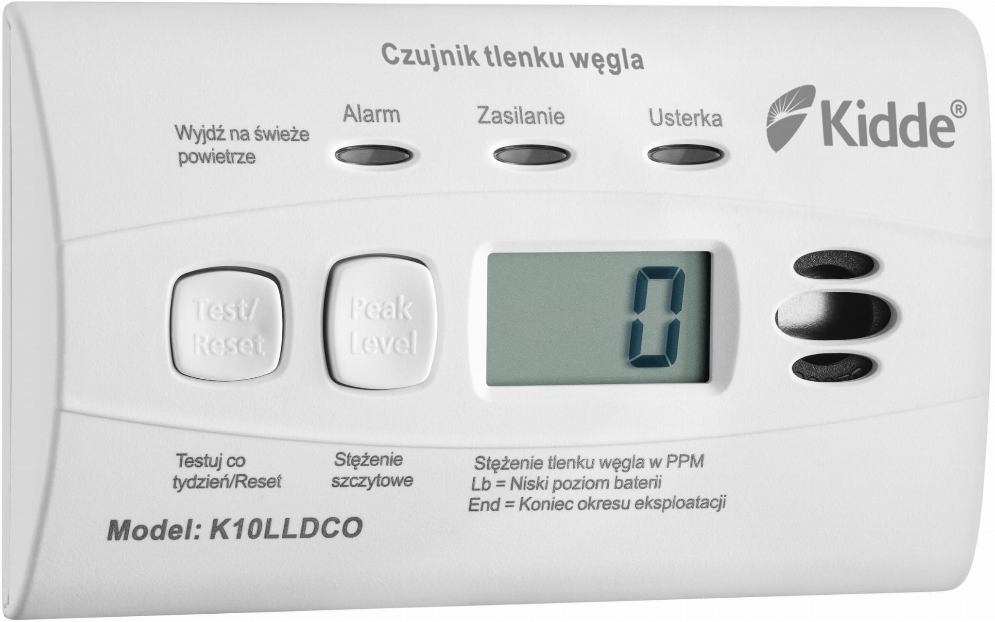Czujnik czadu z wyświetlaczem Kidde K10LLDCO-1500999
