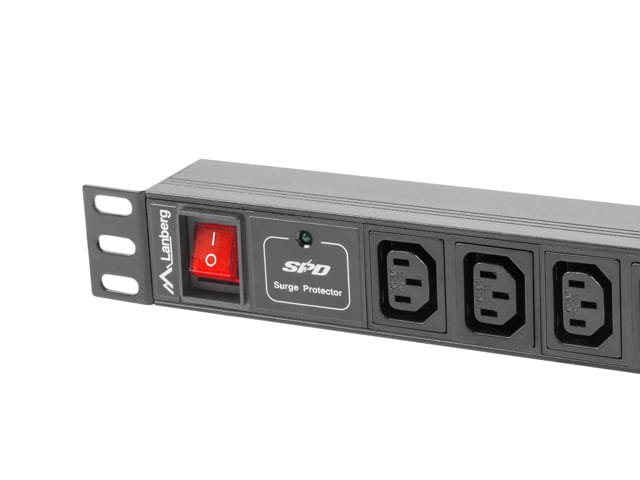 LISTWA ZASILAJĄCA RACK PDU 1U 10A 10X IEC C13 2M CZARNA C14 Lanberg-1511206