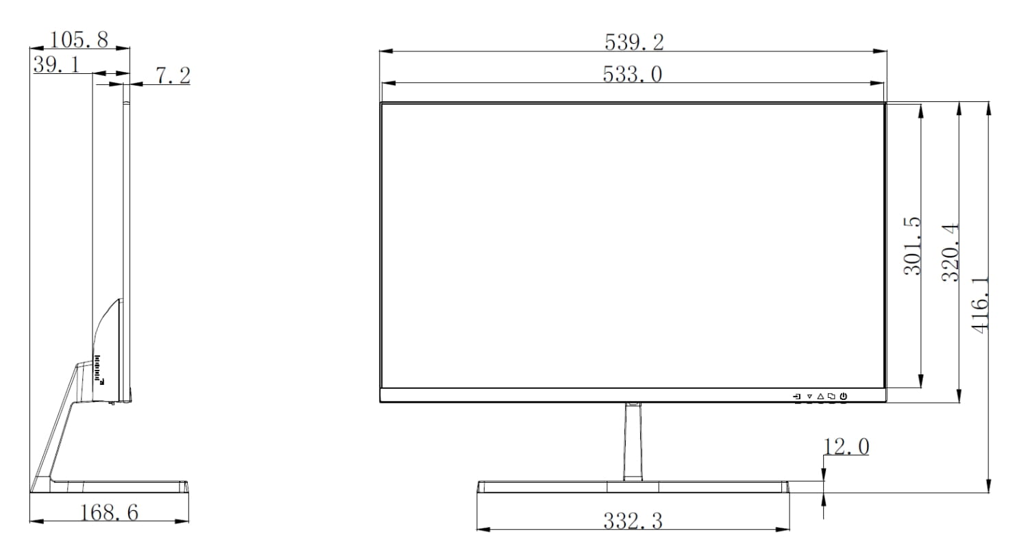 MONITOR VGA, HDMI, AUDIO LM24-B200S 23.8" DAHUA-1561631