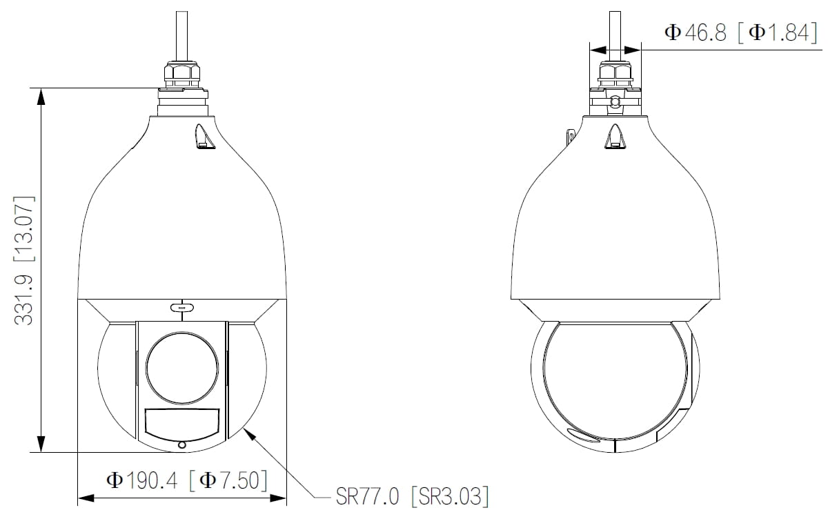KAMERA IP SZYBKOOBROTOWA ZEWNĘTRZNA SD5A425GA-HNR - 3.7Mpx 5.4... 135mm DAHUA-1561173