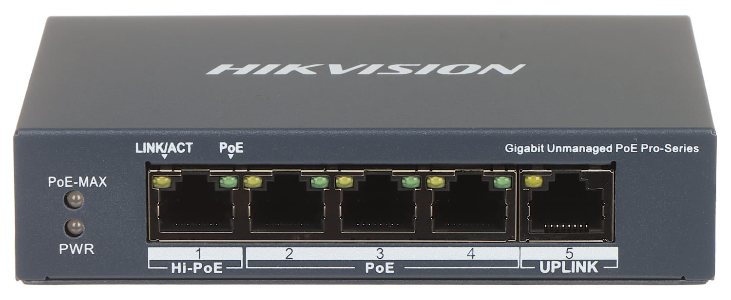 SWITCH POE DS-3E0505HP-E 4-PORTOWY Hikvision-1580700
