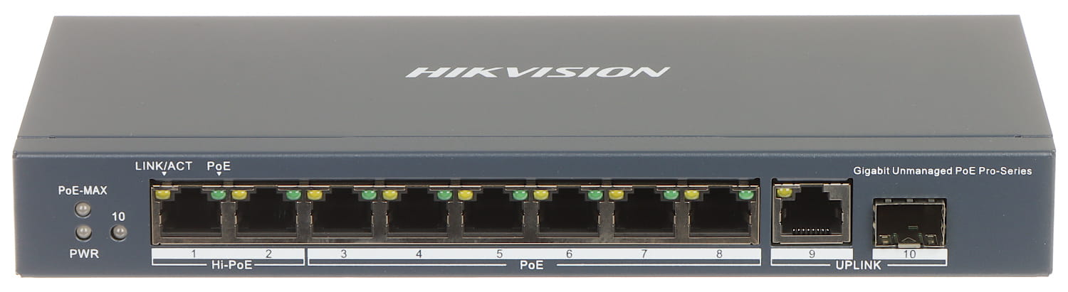 SWITCH POE DS-3E0510HP-E 8-PORTOWY SFP Hikvision-1580704