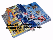 Folia A2 do laminowania 125 micronów 100 szt w op.-730142