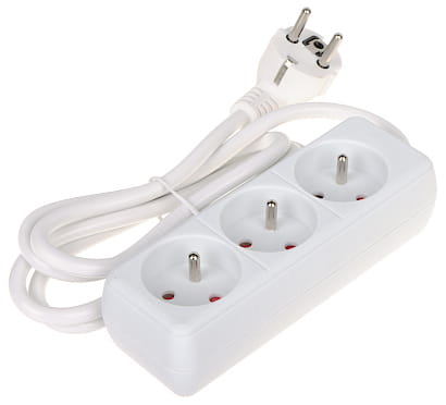 LISTWA ZASILAJĄCA PR-1.5M-3G/W (3 GNIAZDA) 1.3m-1568105