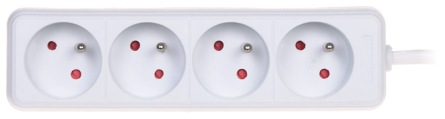 LISTWA ZASILAJĄCA PR-1.5M-4G/W (4 GNIAZDA) 1.3m-1664867