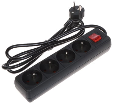 LISTWA ZASILAJĄCA PR-1.5M-4G-SW/B (4 GNIAZDA) 1.3m-1664869