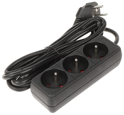 LISTWA ZASILAJĄCA PR-3M-3G/B (3 GNIAZDA) 2.8m-1568108