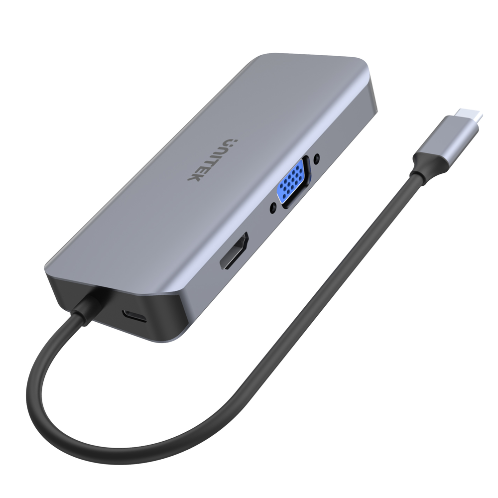 Unitek Hub USB-C 3xUSB 3.1 PD HDMI SD VGA RJ45-1632574