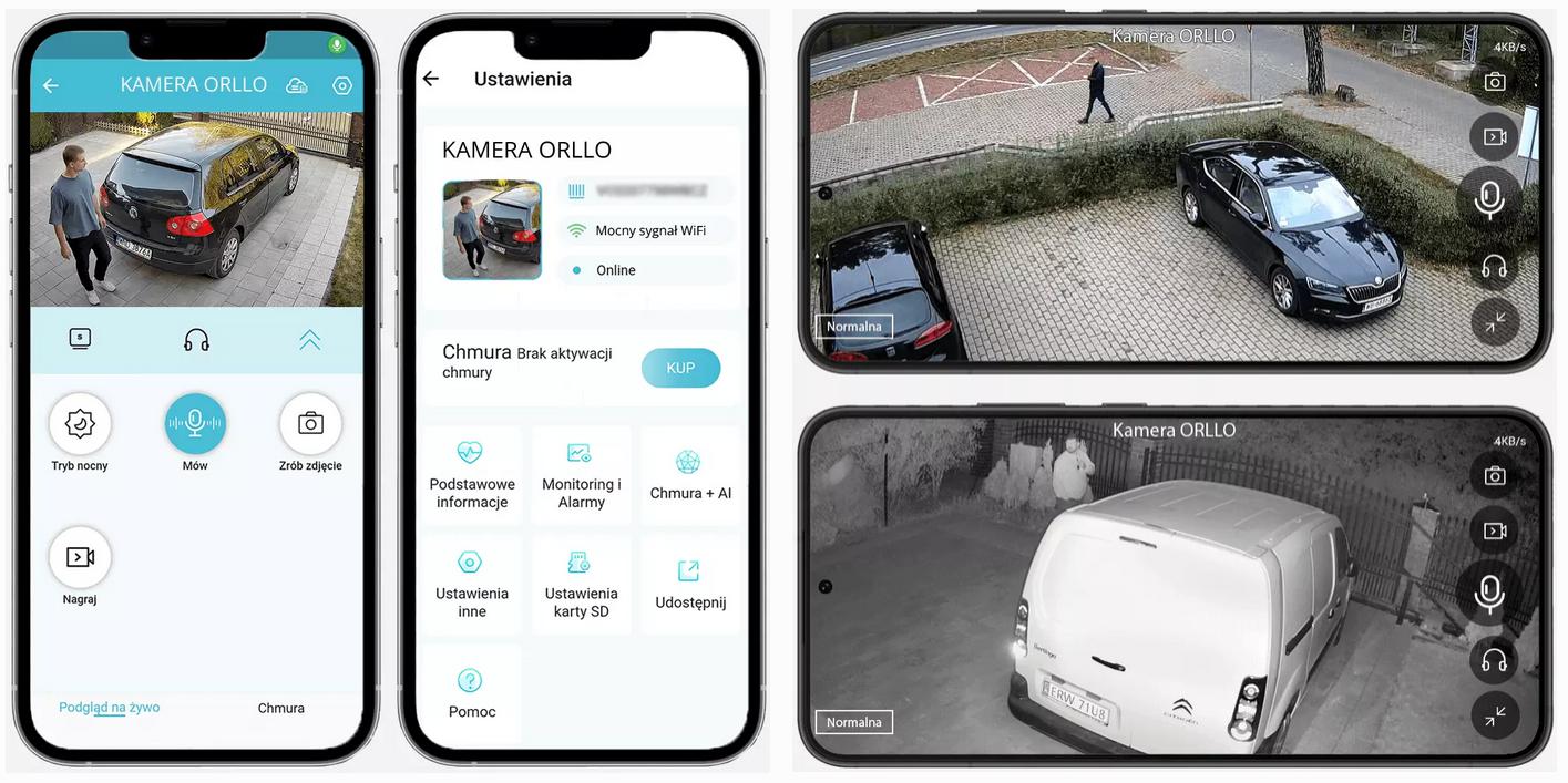 Kamera IP Orllo Z7 Pro zewnętrzna obrotowa GSM 4MPx-1680441