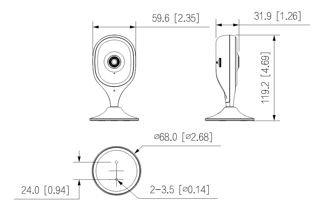 KAMERA IP C5A Cube A1 Wi-Fi - 5Mpx 2.8mm DAHUA-1683354