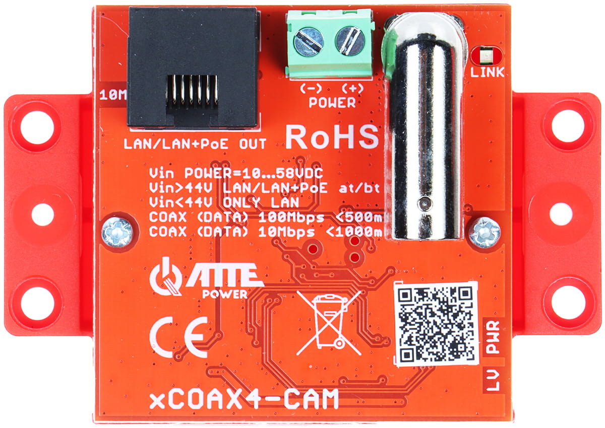 ZESTAW KONWERTERÓW UTP / COAXIAL DO TRANSMISJI LAN+POE XCOAX4-SET KOMPLET 2 SZT ATTE-1648083