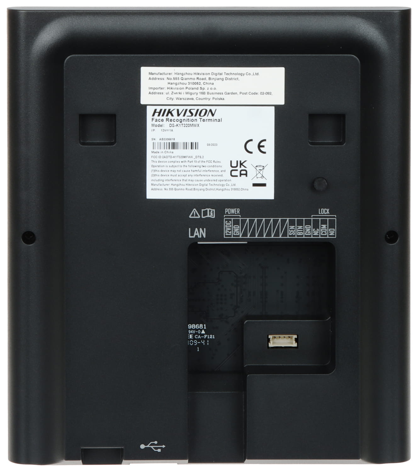KONTROLER DOSTĘPU Z ROZPOZNAWANIEM TWARZY DS-K1T320MWX - 720p Hikvision-1689914