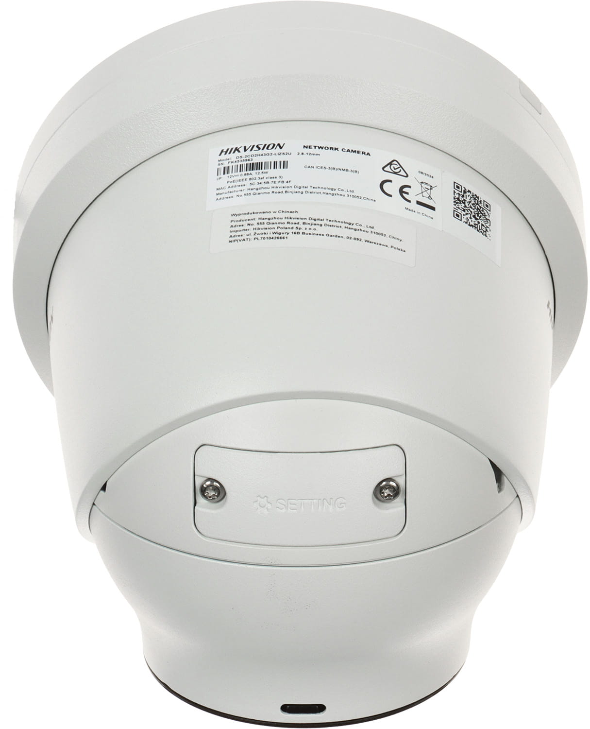 KAMERA WANDALOODPORNA IP DS-2CD2H43G2-LIZS2U(2.8-12MM) Smart Hybrid Light AcuSense - MOTOZOOM Hikvision-1703791