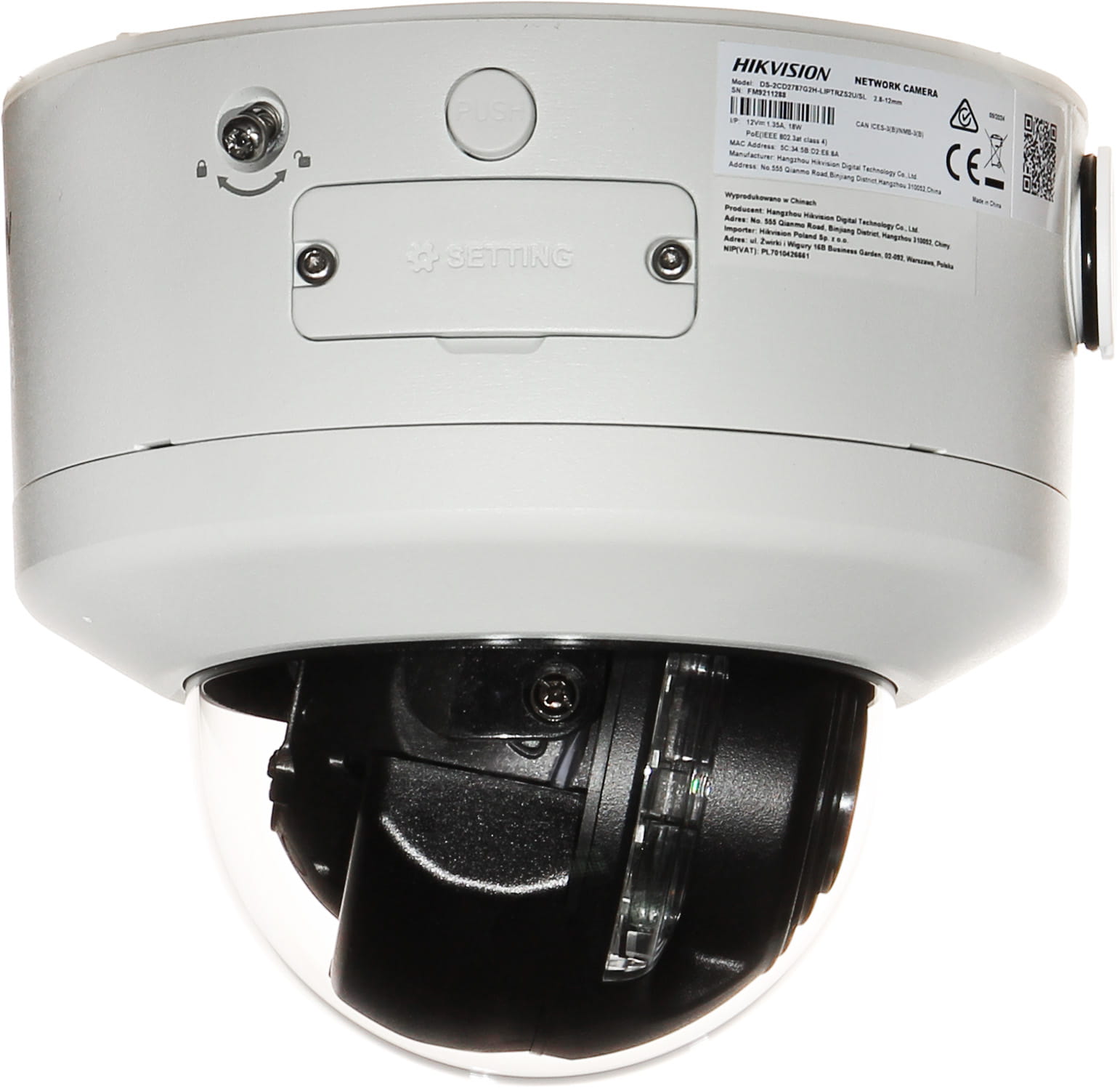 KAMERA WANDALOODPORNA IP DS-2CD2747G2H-LIPTRZS2U/SL(2.8-12MM) Smart Hybrid Light ColorVu - 4Mpx MOTOZOOM Hikvision-1704996