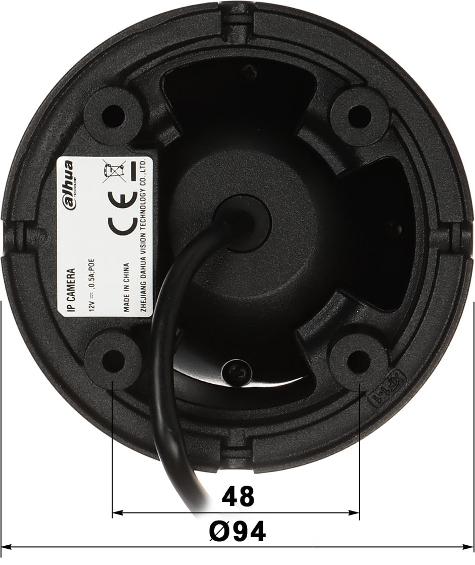 KAMERA IP IPC-HDW1839T-A-IL-0280B-S6-BLACK Smart Dual Light 8.3Mpx 4K UHD 2.8mm DAHUA-1704874