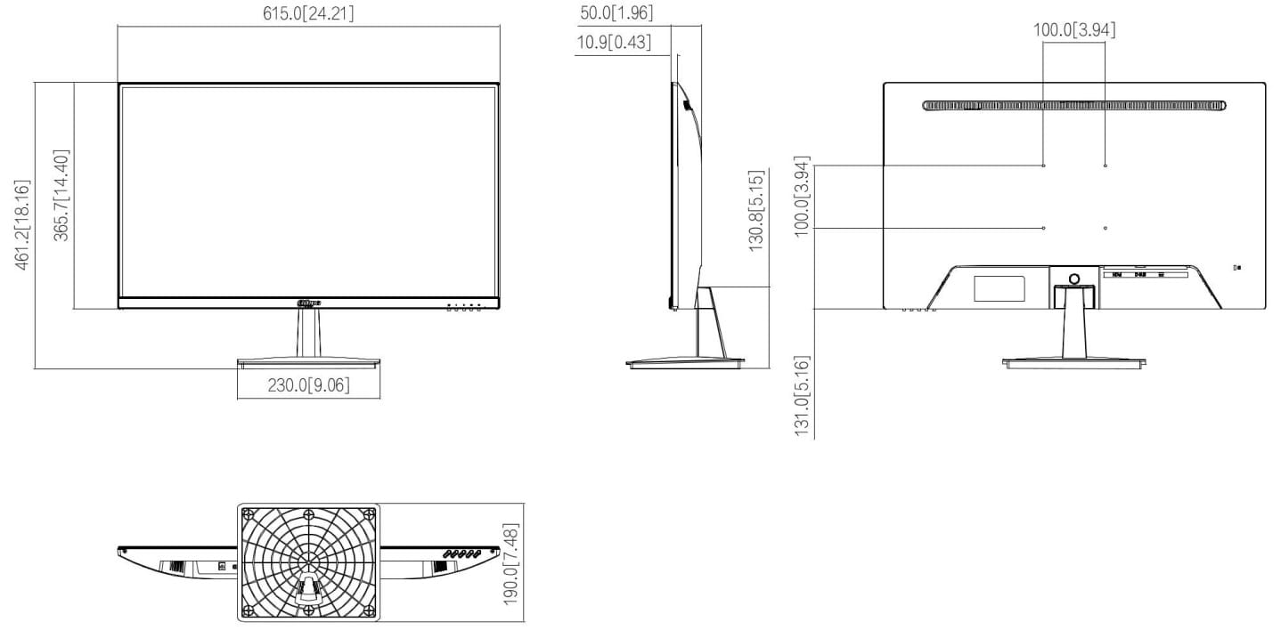 MONITOR VGA, HDMI LM27-L200N 27" DAHUA-1705021