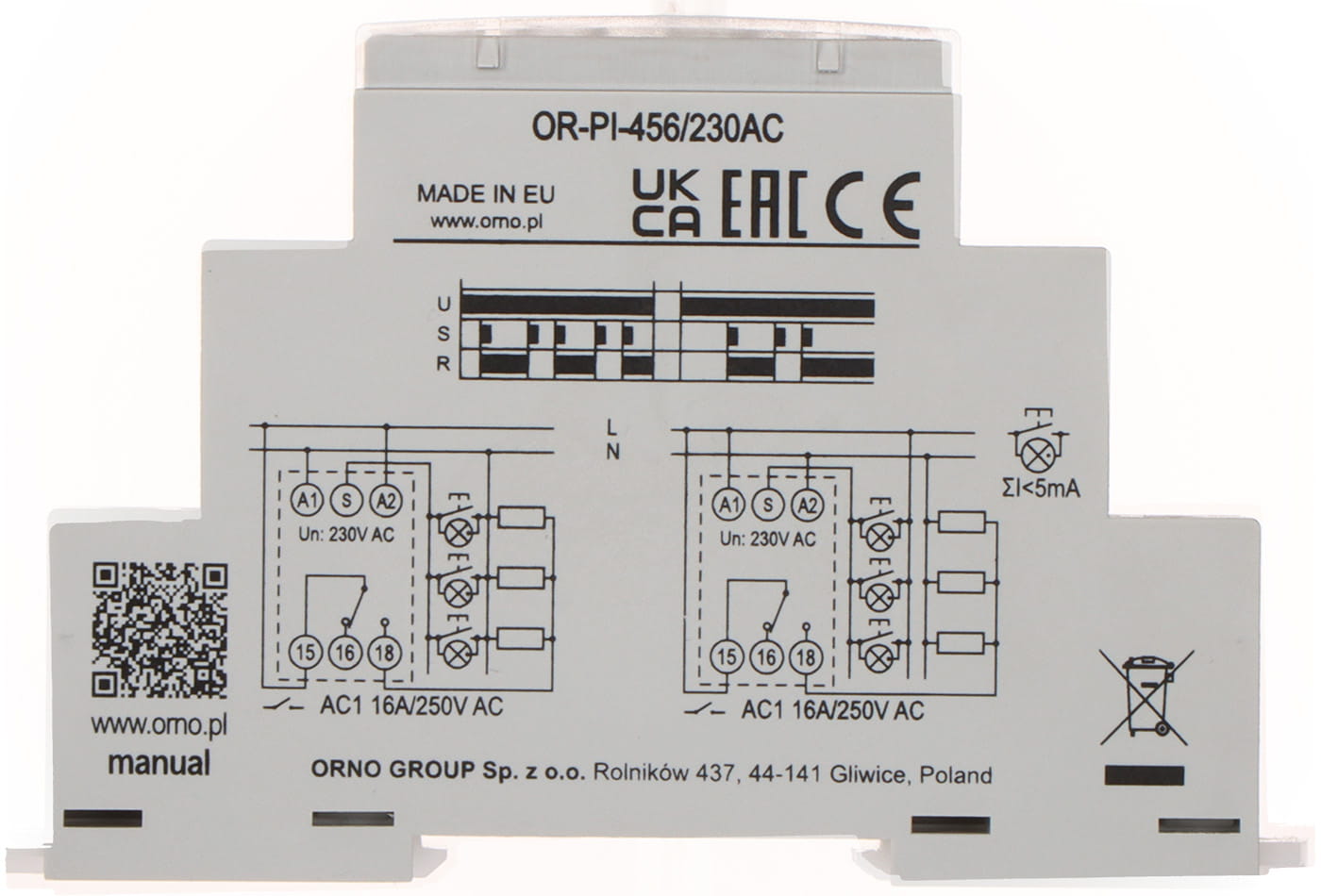 PRZEKAŹNIK OR-PI-456/230AC ORNO-1629356