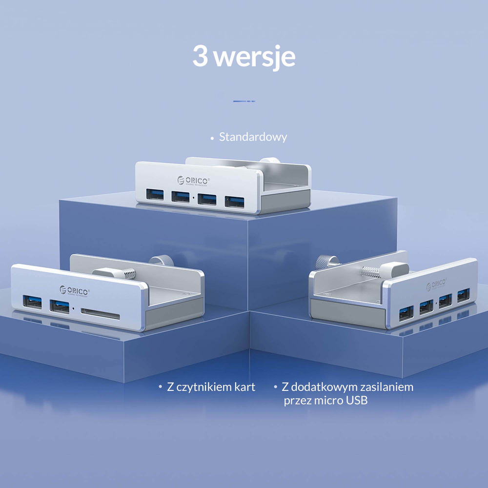 Orico Hub USB biurkowy 4 porty USB-A 5Gbps-1277639