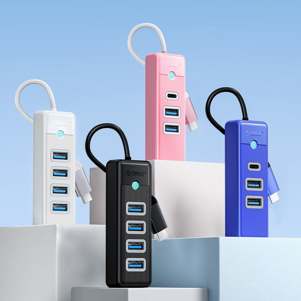 Orico Hub USB-C 4x USB-A 3.1 biały-1654342