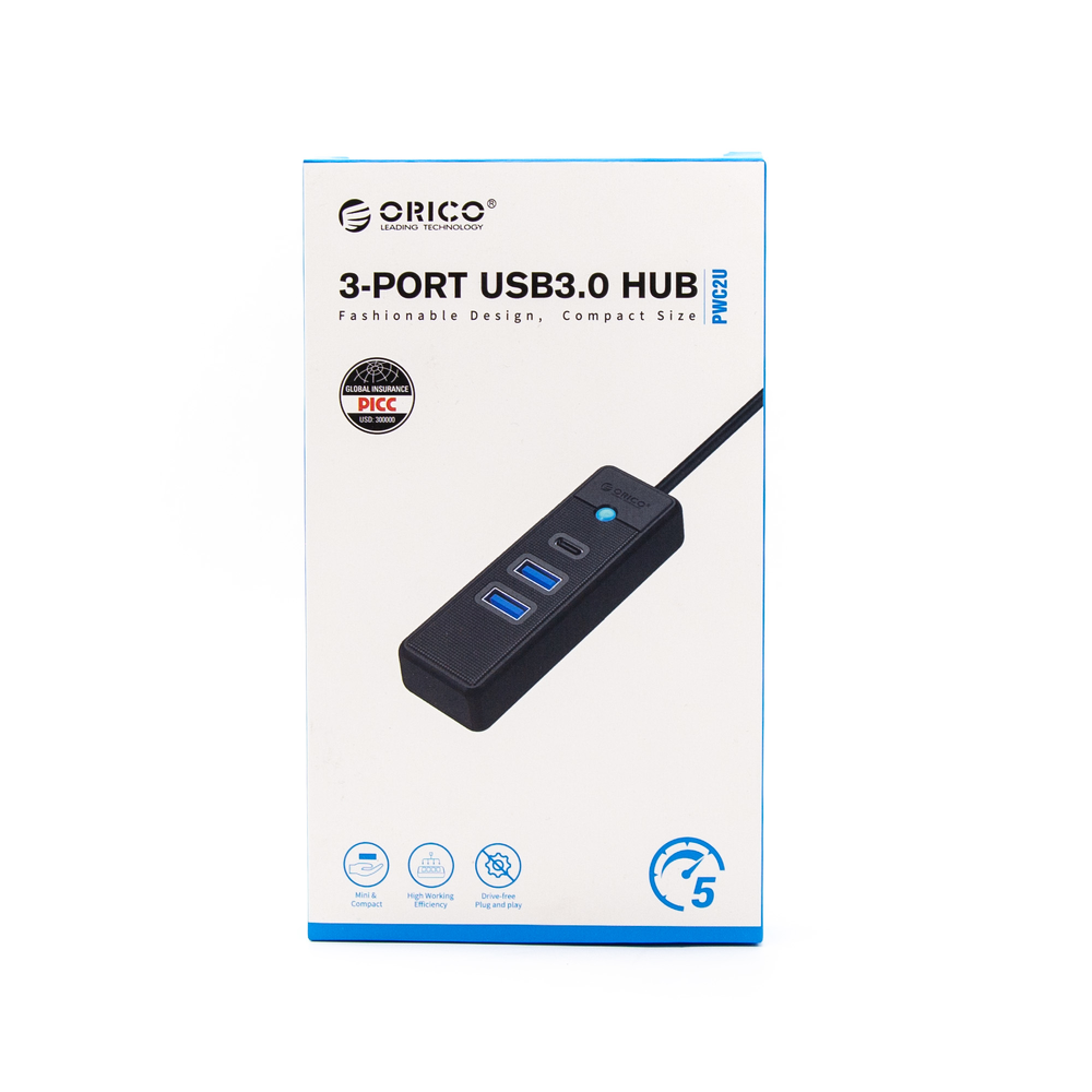 Orico Hub USB-C 2x USB-A 3.1 + USB-C czarny-1636768