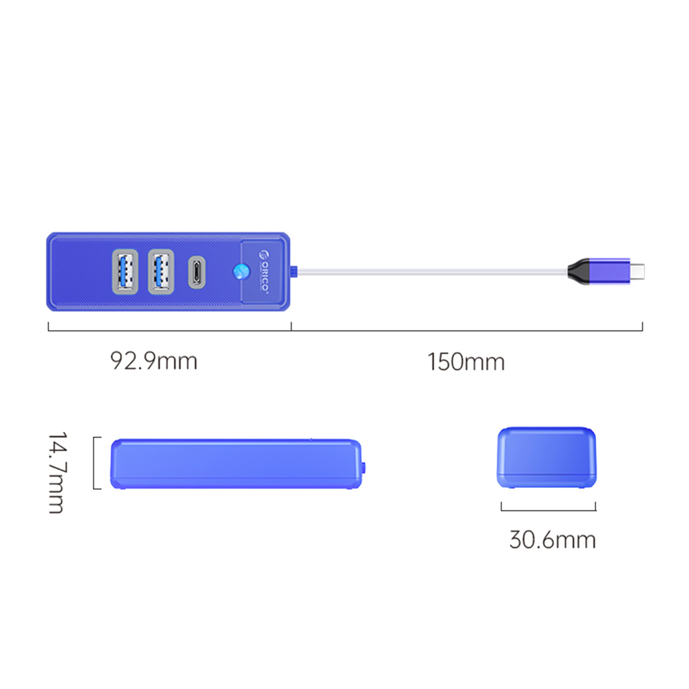 Orico Hub USB-C 2x USB-A 3.1 + USB-C-1637223