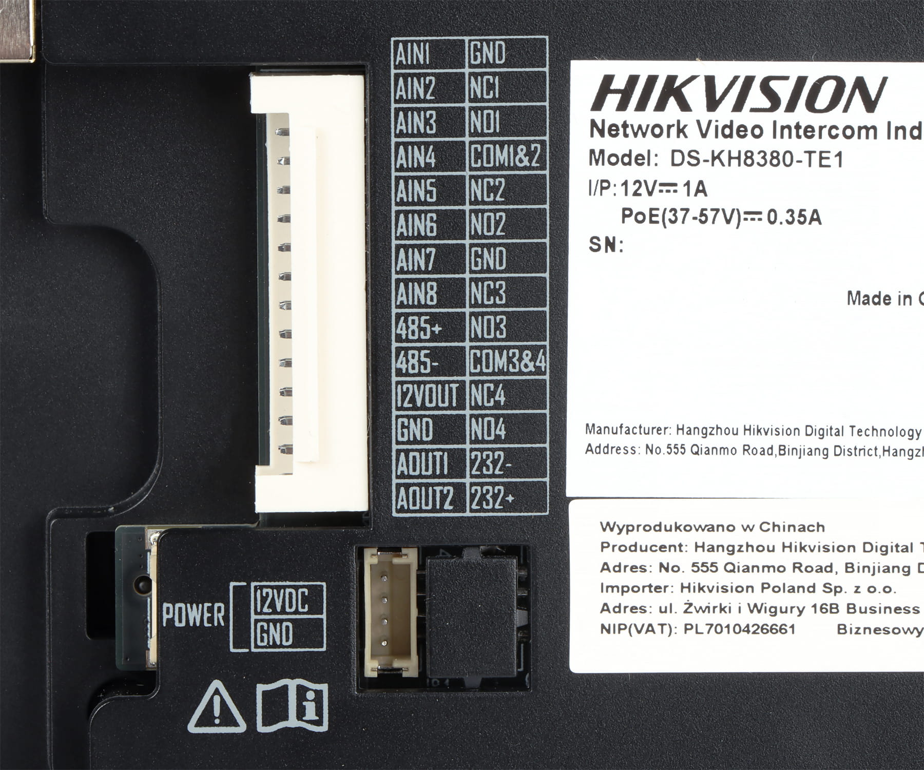 PANEL WEWNĘTRZNY IP DS-KH8380-TE1 Hikvision-1769022