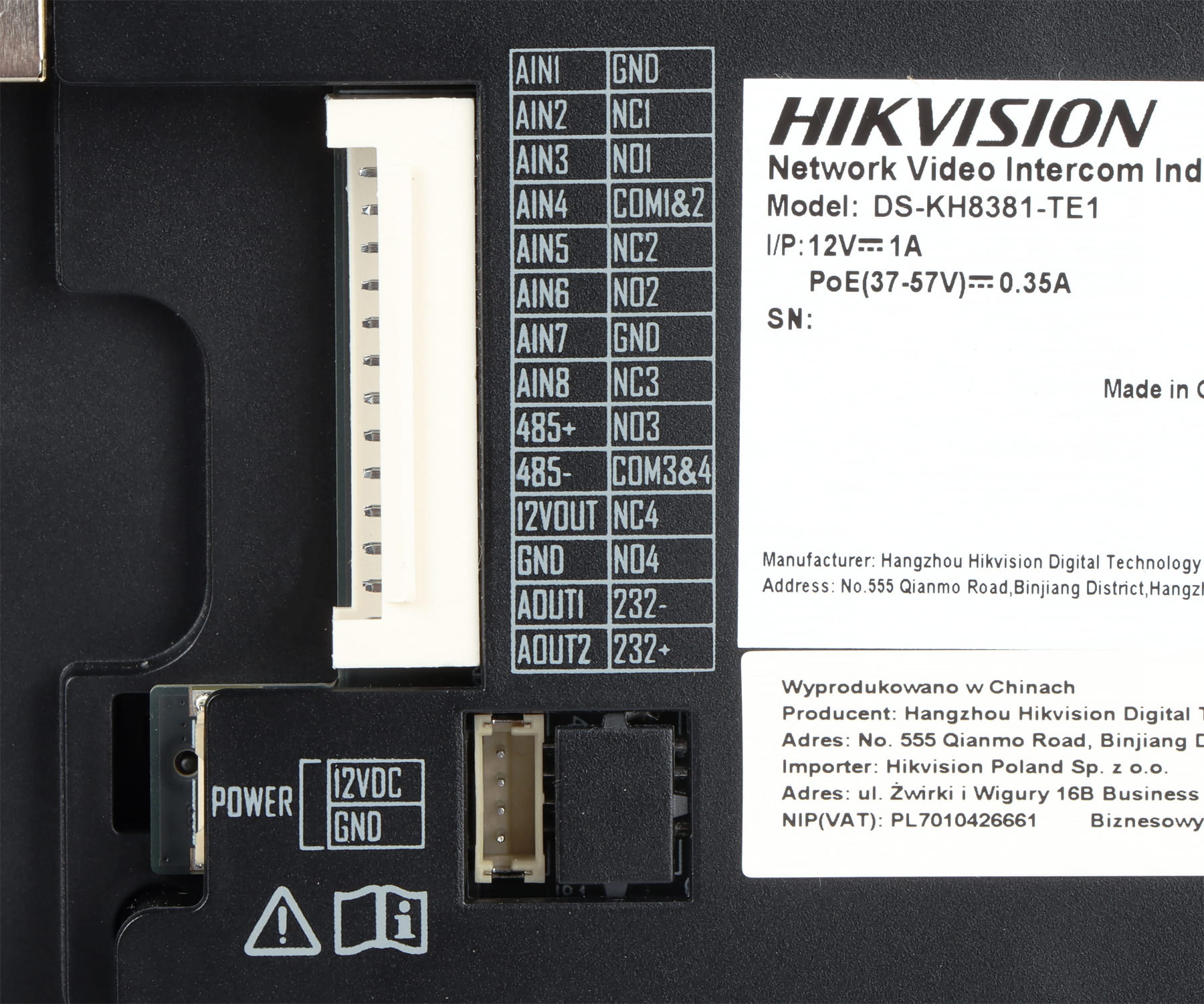 PANEL WEWNĘTRZNY IP DS-KH8381-TE1 Hikvision-1769031