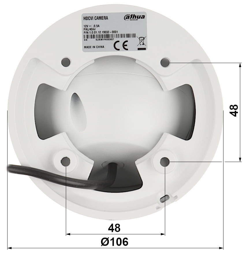 KAMERA AHD, HD-CVI, HD-TVI, CVBS HAC-HDW1809T-A-LED-0280B Full-Color - 8.3Mpx 2.8mm DAHUA-1469614