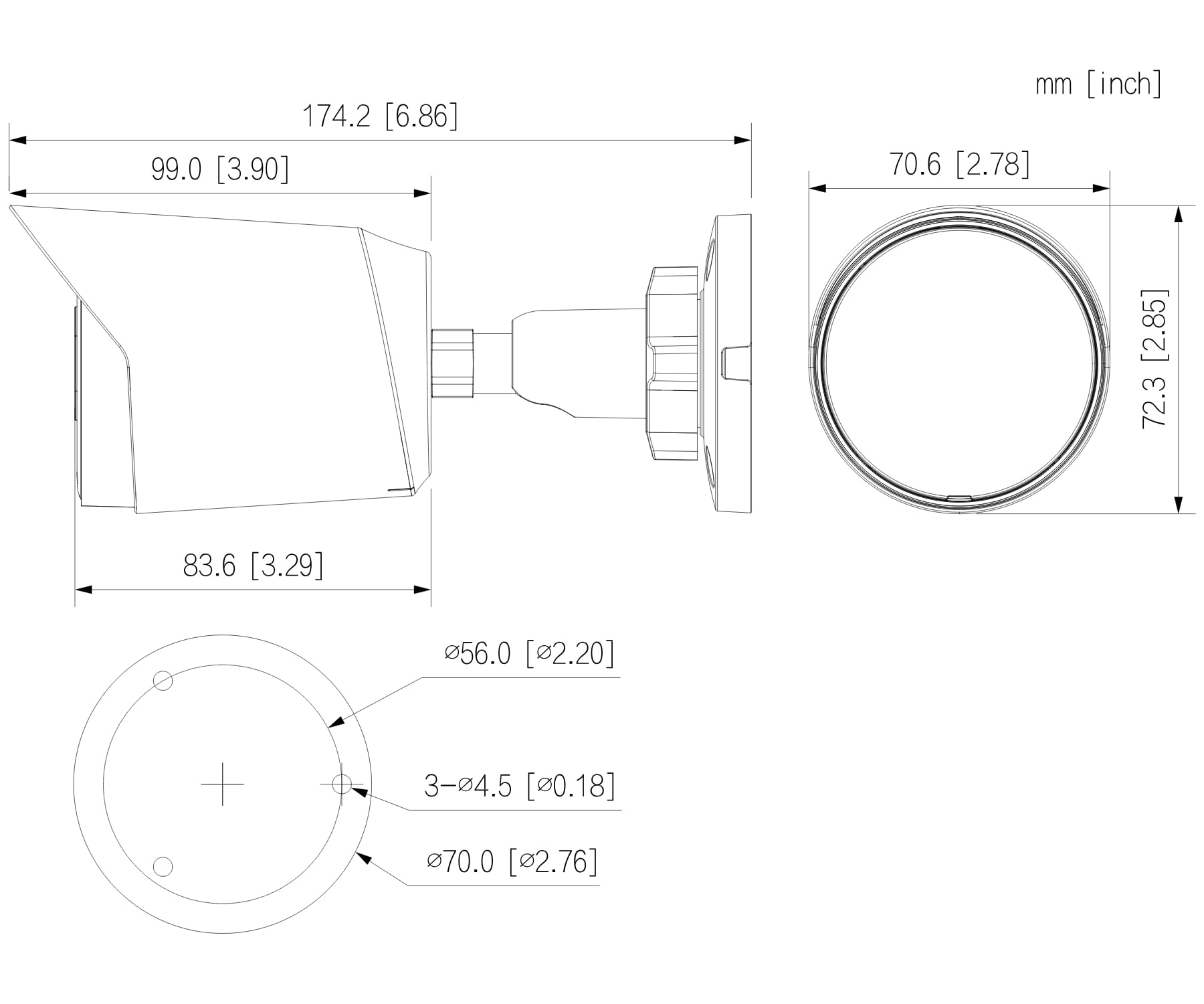 KAMERA AHD, HD-CVI, HD-TVI, CVBS HAC-HFW1239T-A-LED-0280B-S3 Full-Color - 1080p 2.8mm DAHUA-1773116