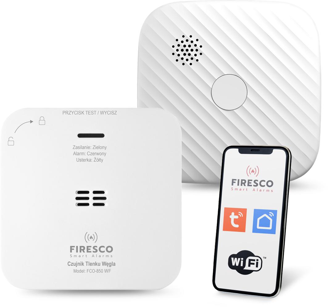 Zestaw czujników FIRESCO czujnik czadu + dymu z WiFi -1689095