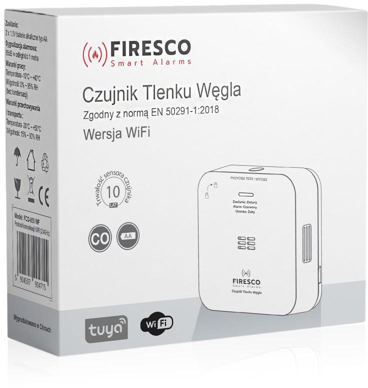 Zestaw czujników FIRESCO czujnik czadu + dymu z WiFi -1689104