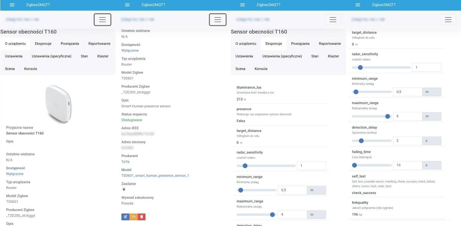 OXT Czujnik radar obecności jasności 230V WiFi TUYA T150-1803656