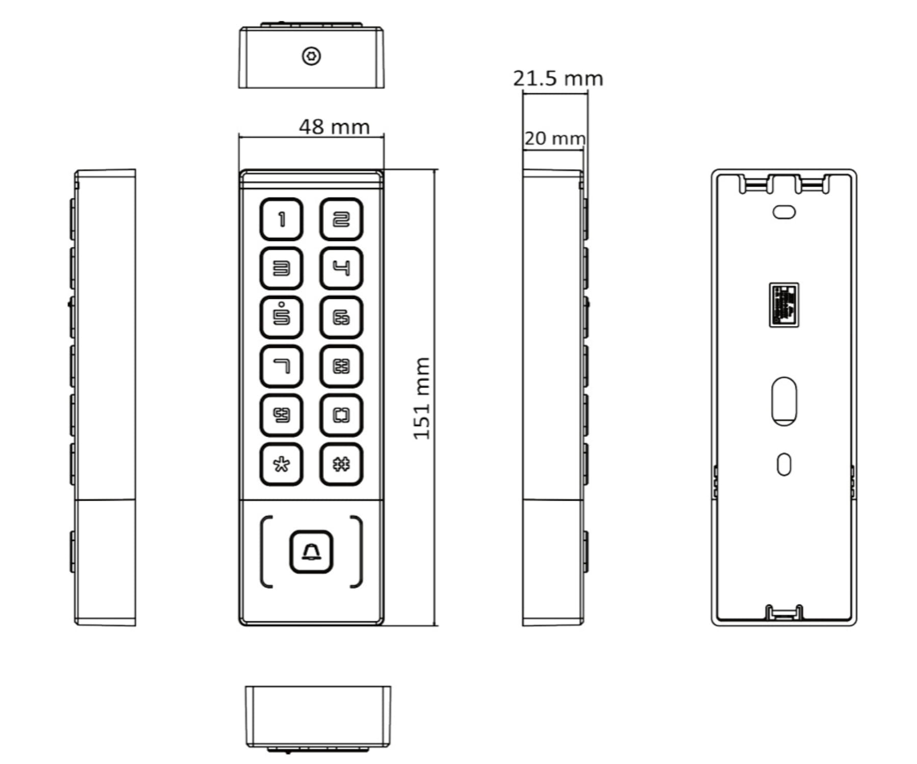 ZAMEK SZYFROWY DS-K1T809MWX Wi-Fi, Hikvision-1806037
