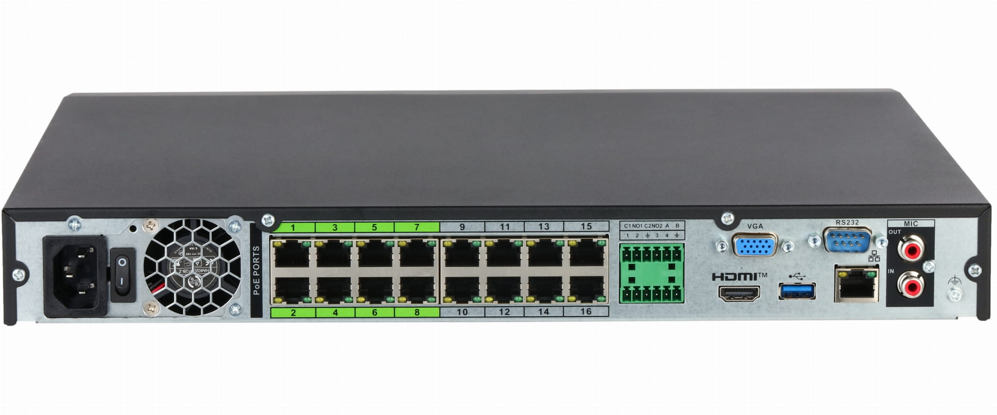 REJESTRATOR IP NVR5216-16HP-EI2 16 KANAŁÓW, 16 PoE WizSense DAHUA-1815521