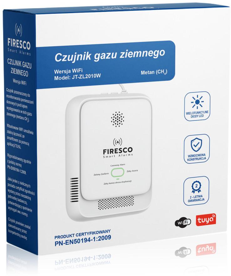 Czujnik gazu ziemnego Firesco JT-ZL2010W z WiFi alikacja Tuya-1642129