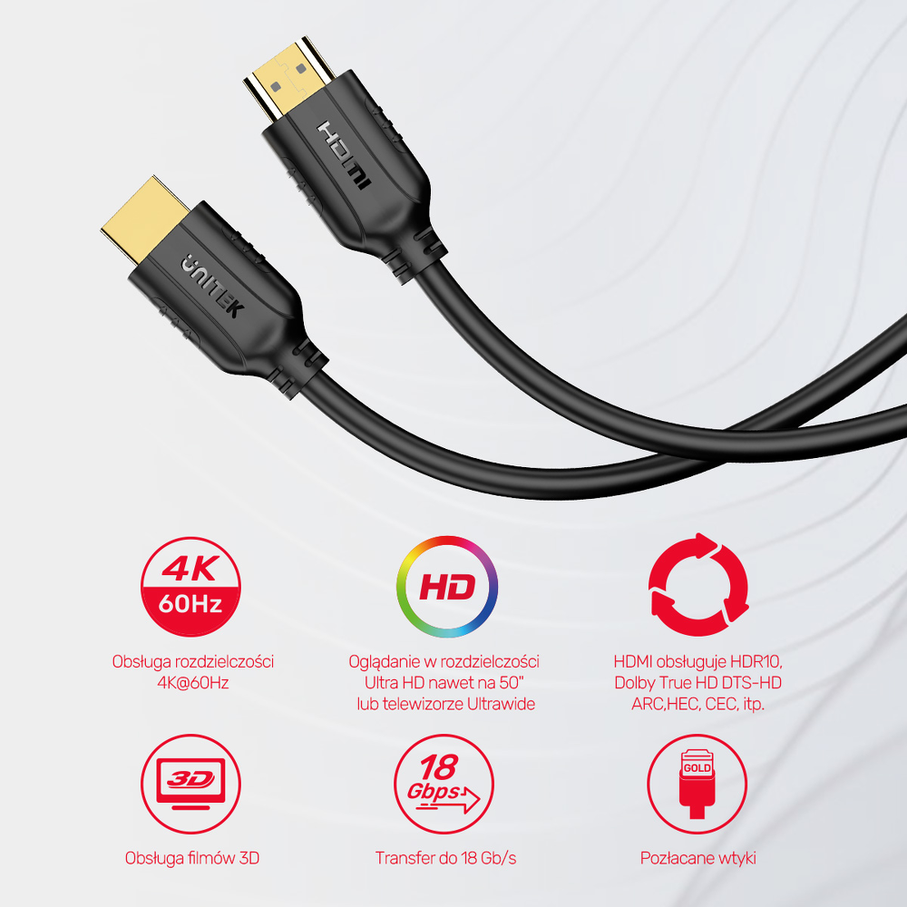 Unitek Kabel HDMI 2.0 4K 60Hz 10m-1639551