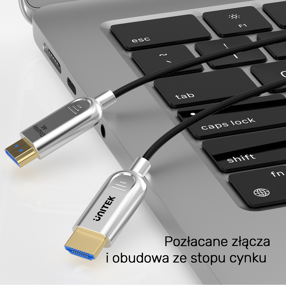 Unitek Kabel optyczny HDMI 2.0 AOC 4K 60Hz 20 m-1787220