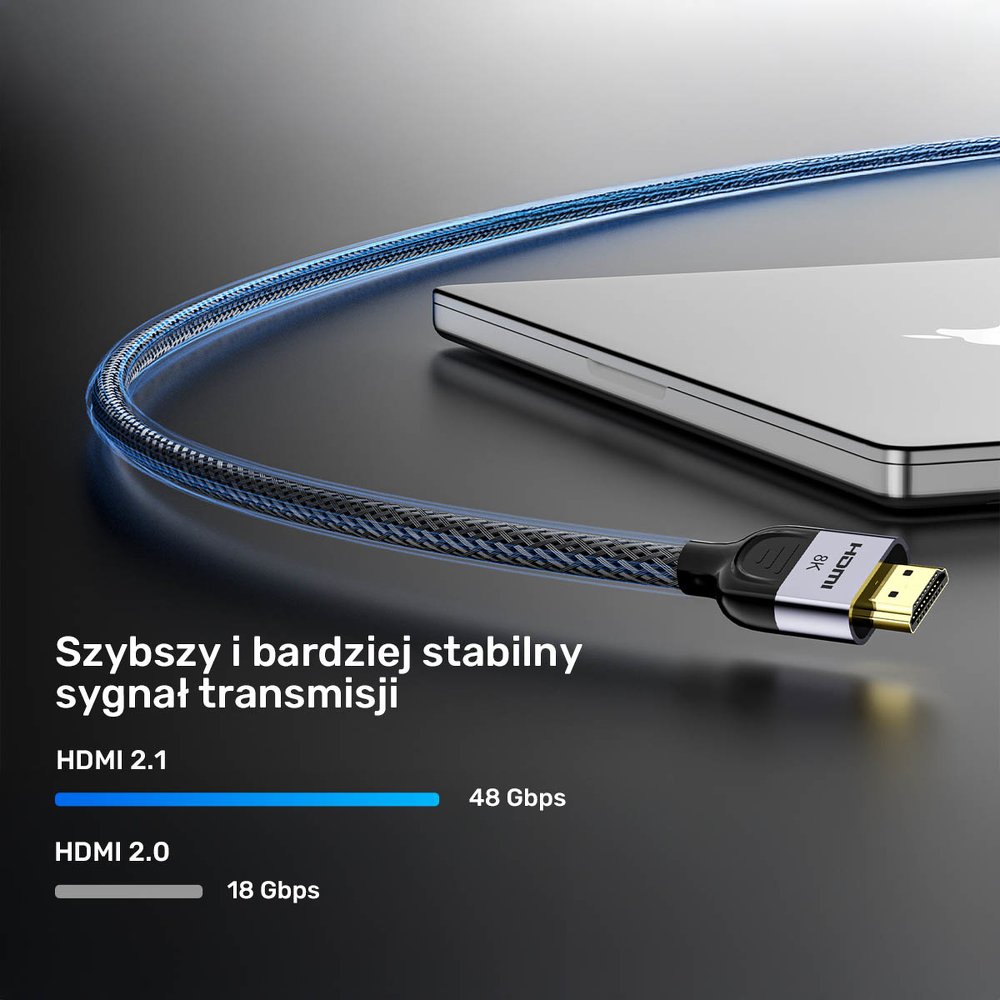 Unitek przewód 8K LUX HDMI 2.1 oplot 3 M-1787787