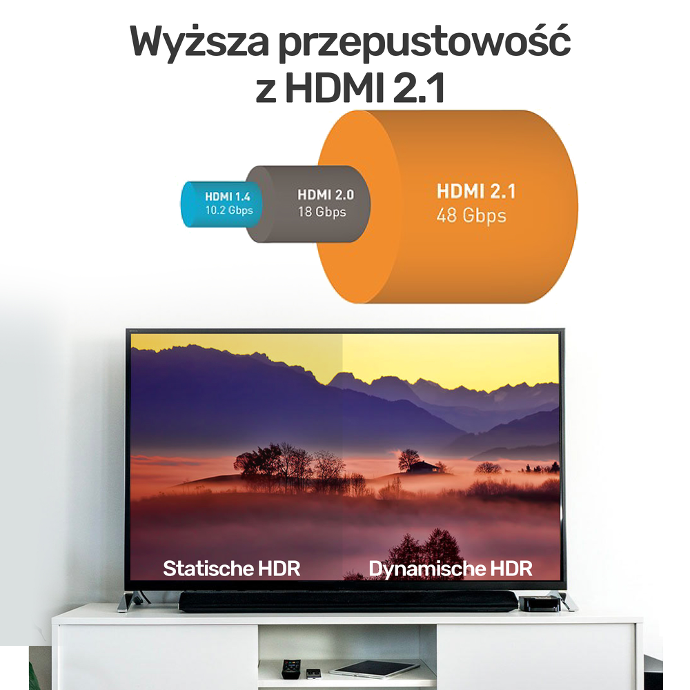 Unitek przewód HDMI 2.1 8K, UHD, 3M - C139W-1632891