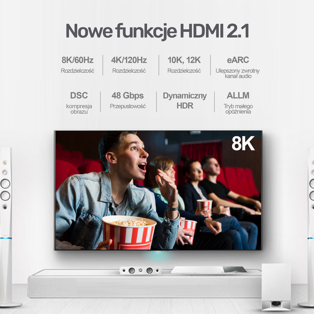 Unitek przewód HDMI 2.1 8K, UHD, 5 m - C140W-1277939