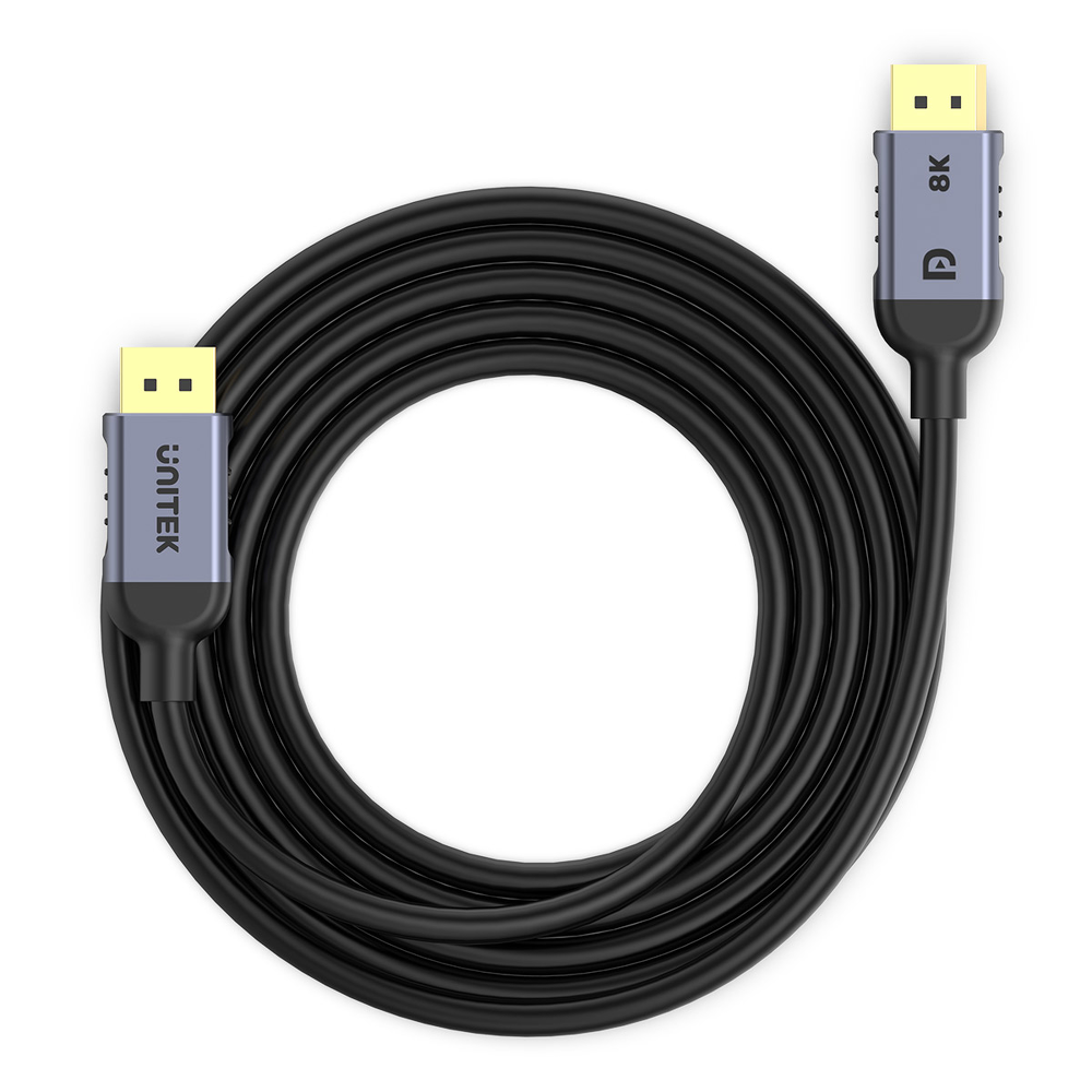Unitek kabel DisplayPort 1.4 8k 60hz, 4k 240hz, HDR, HDCP 2.3, DSC 1.2, 2m-1782106