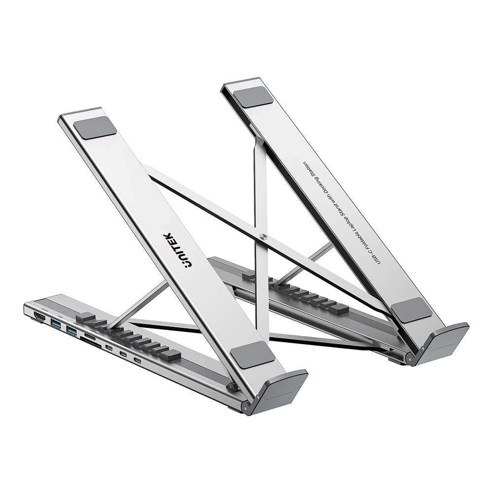 Unitek Podstawka regulowana pod laptop z hubem/HDMI/PD/SD-1807774